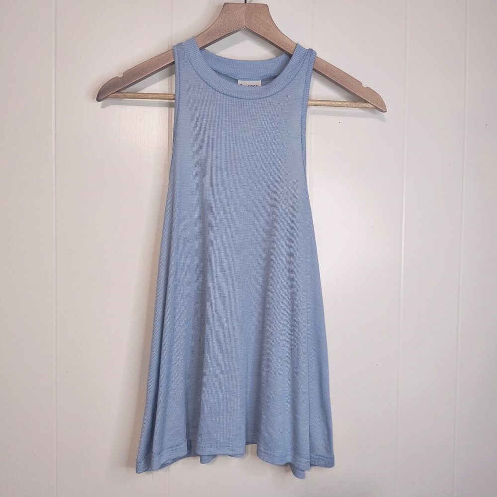 Light Blue Free People Racerback Tank Top